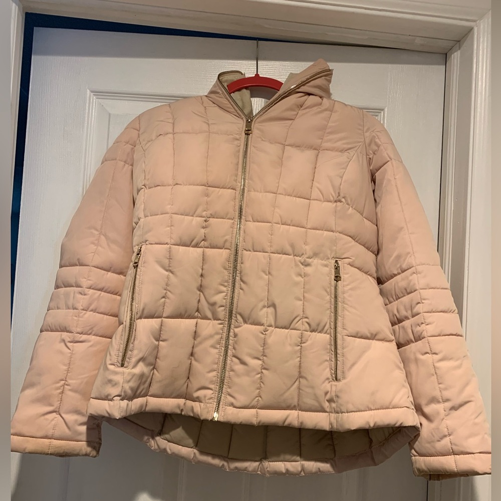 Winter Jacket, Calvin Klein, M, light pink & cream